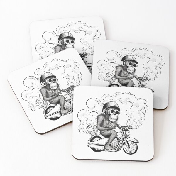 Item preview, biker monkey designed and sold by MarcaLeo.