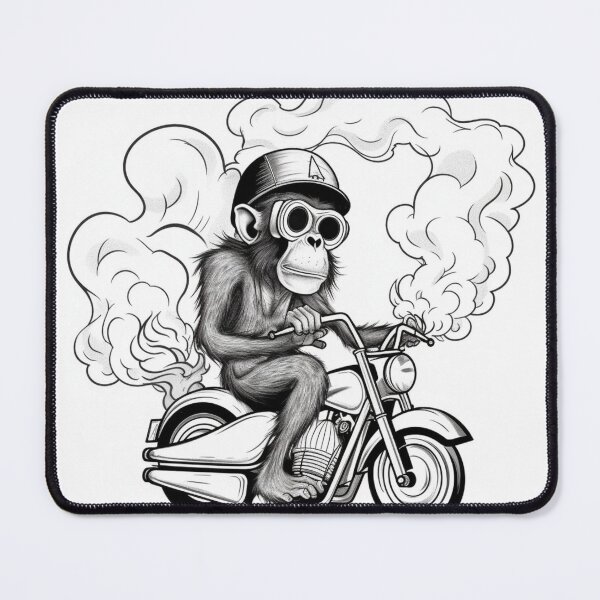 Item preview, biker monkey designed and sold by MarcaLeo.