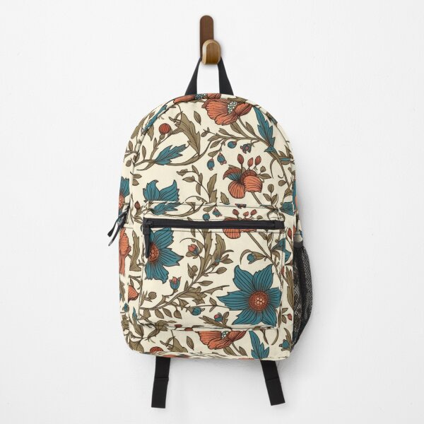 Item preview, Teal and orange floral designed and sold by Fragile Prints.
