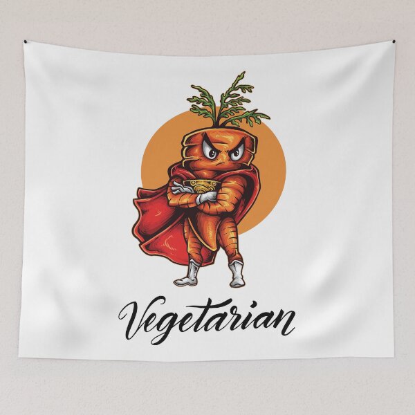 Item preview, Vegetarian Angry Carrot  Foodietoon I Love Vegetables designed and sold by ProjectX23.
