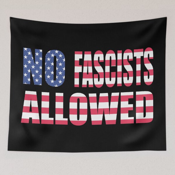 Item preview, No Fascists Allowed (American Flag) designed and sold by GrimDork.