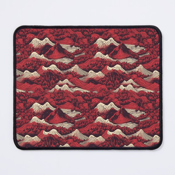 Item preview, Red and White Japanese Mountain Wagara Pattern designed and sold by StudioTokyo.
