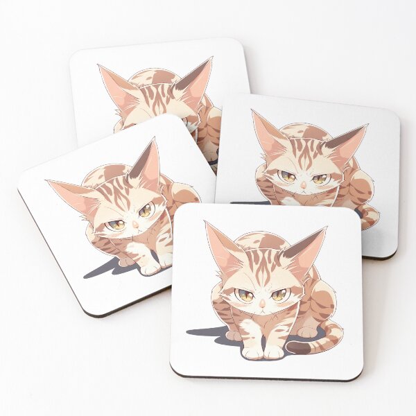 Item preview, Grouchy Anime Cat designed and sold by Brush-Blueprint.