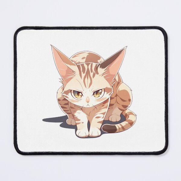 Item preview, Grouchy Anime Cat designed and sold by Brush-Blueprint.