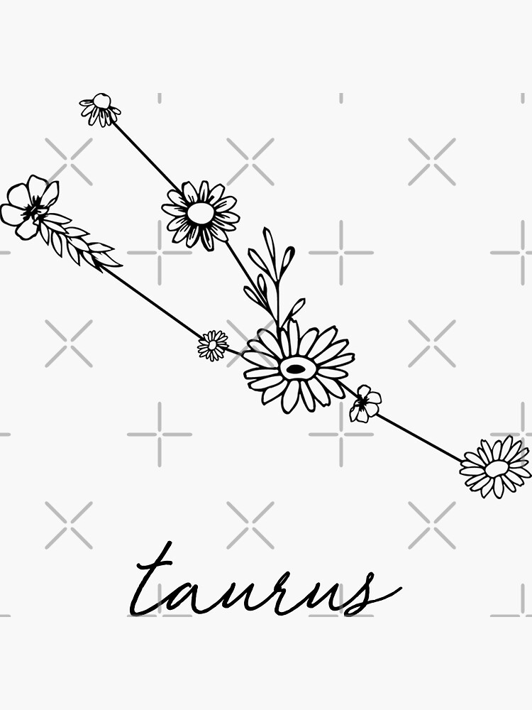 Taurus Zodiac Wildflower Constellation by aterkaderk