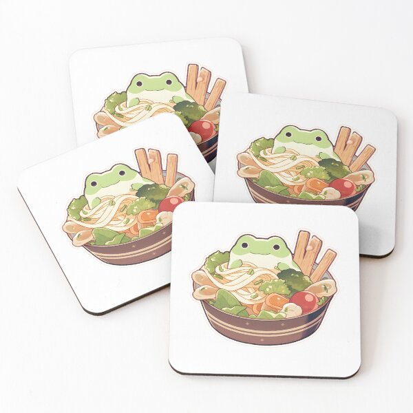 Item preview, Kawaii Frog Chilling in a Bowl of Ramen designed and sold by VocalEchoes.