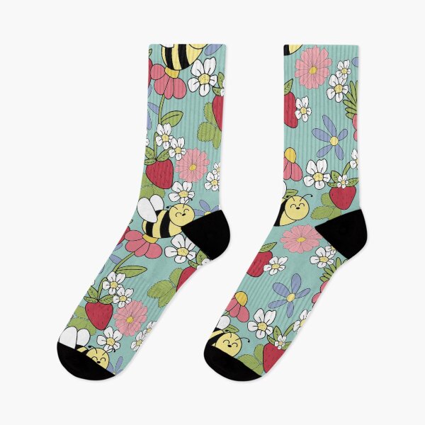Item preview, Flores de abeja y fresas designed and sold by ChantalDesign.