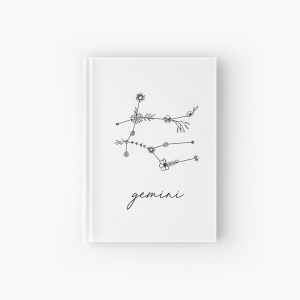 Gemini Zodiac Wildflower Constellation Hardcover Journal