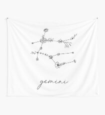Gemini Sternzeichen Wildblume Konstellation Wandbehang