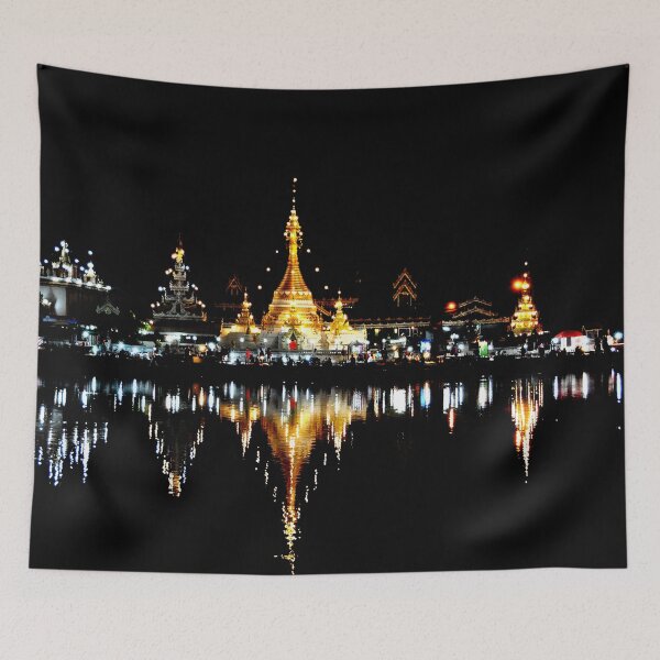 Item preview, Night Reflections of Mae Hong Son Temple designed and sold by franck380.