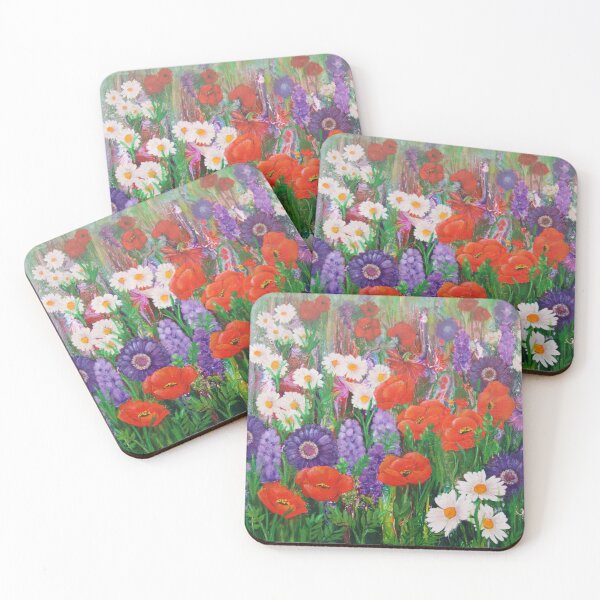 Item preview, poppies and daisies field designed and sold by Marg Pearson.