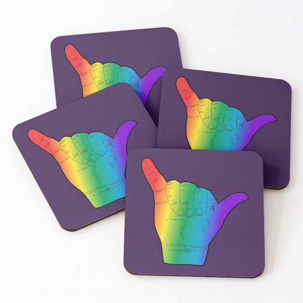 Item preview, Hang Loose Shaka Hand Gesture - Rainbow Pride designed and sold by BlueSkyTheory.