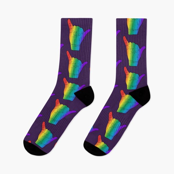 Item preview, Hang Loose Shaka Hand Gesture - Rainbow Pride designed and sold by BlueSkyTheory.