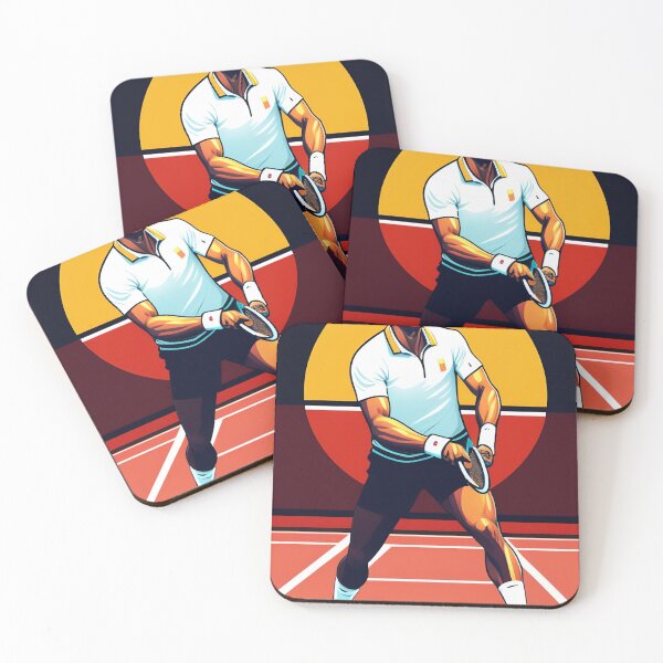Item preview, COLORFUL COMIC TENNIS PLAYER designed and sold by POWERCOINSARTS.