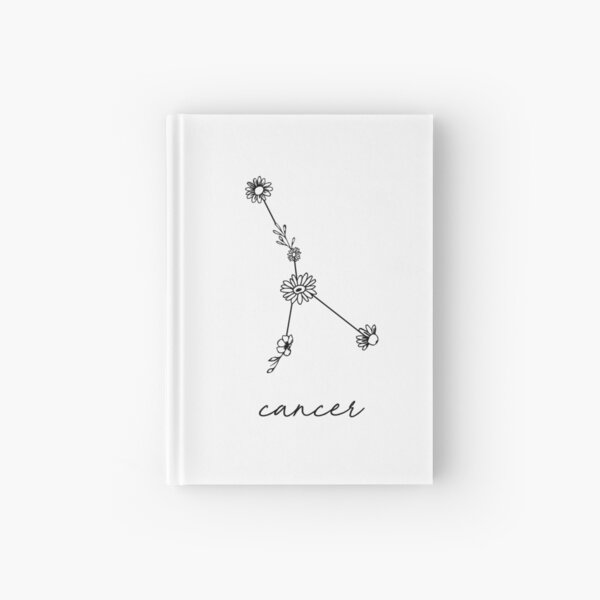Cancer Zodiac Wildflower Constellation Hardcover Journal