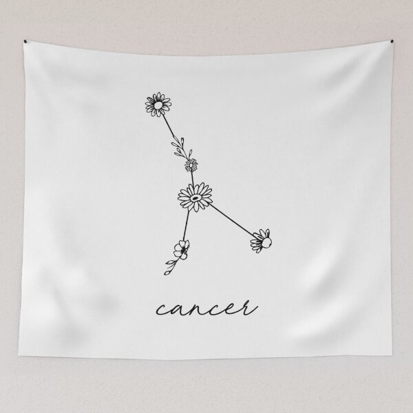 Item preview, Cancer Zodiac Wildflower Constellation designed and sold by aterkaderk.
