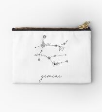 Gemini Zodiac Wildflower Constellation Studio Pouch