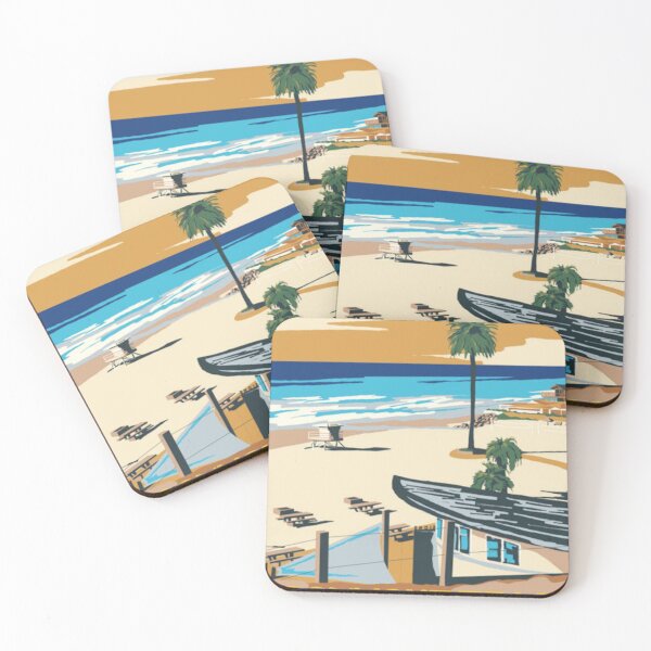 Item preview, Moonlight Beach (Encinitas, CA) Surf Poster designed and sold by jamesjail.