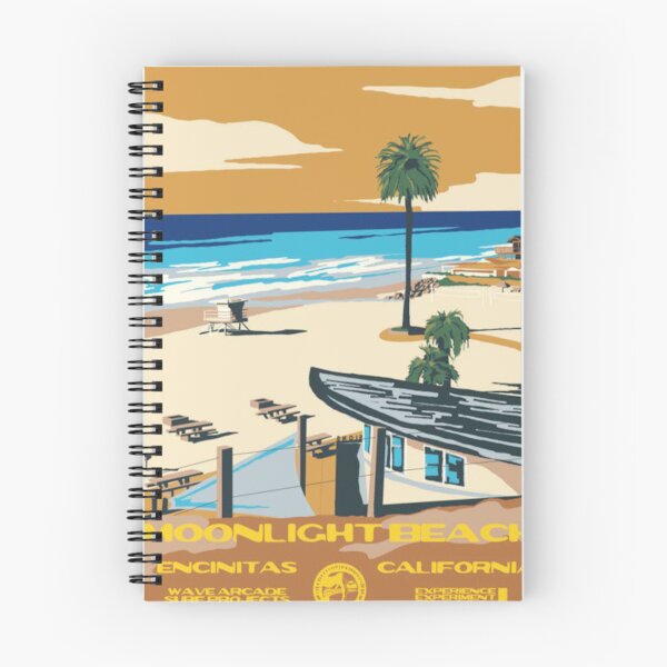 Item preview, Moonlight Beach (Encinitas, CA) Surf Poster designed and sold by jamesjail.