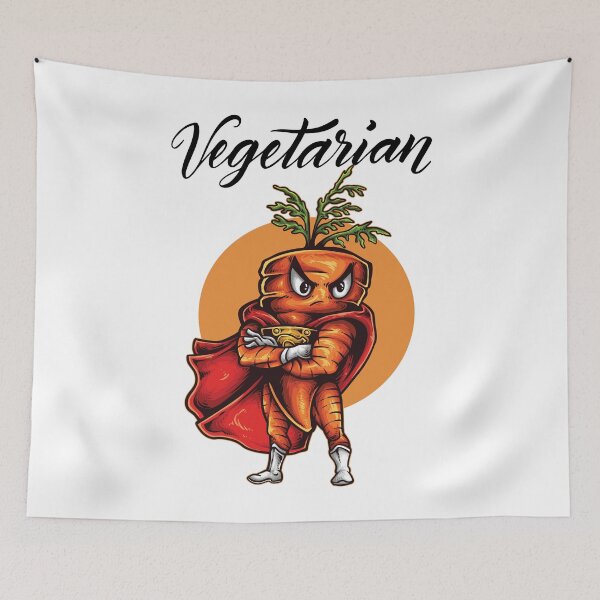 Item preview, Vegetarian Angry Carrot  Foodietoon I Love Vegetables designed and sold by ProjectX23.