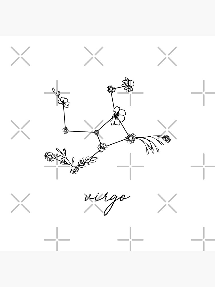 Virgo Zodiac Wildflower Constellation by aterkaderk