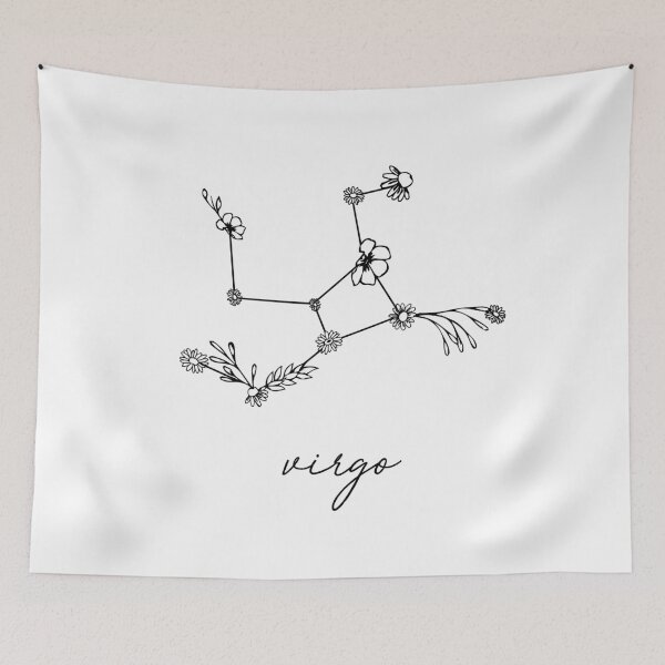Item preview, Virgo Zodiac Wildflower Constellation designed and sold by aterkaderk.