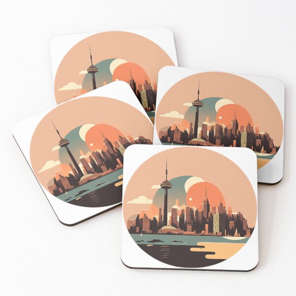 Item preview, Artsy Toronto ON Canada Skyline Sunset Horizon designed and sold by ImaginePrintsHQ.