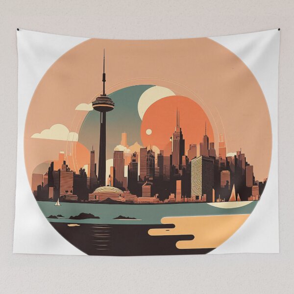 Item preview, Artsy Toronto ON Canada Skyline Sunset Horizon designed and sold by ImaginePrintsHQ.