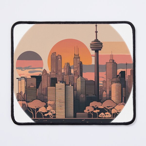 Item preview, Abstract Artistic Toronto ON Canada Skyline Sunset Horizon designed and sold by ImaginePrintsHQ.