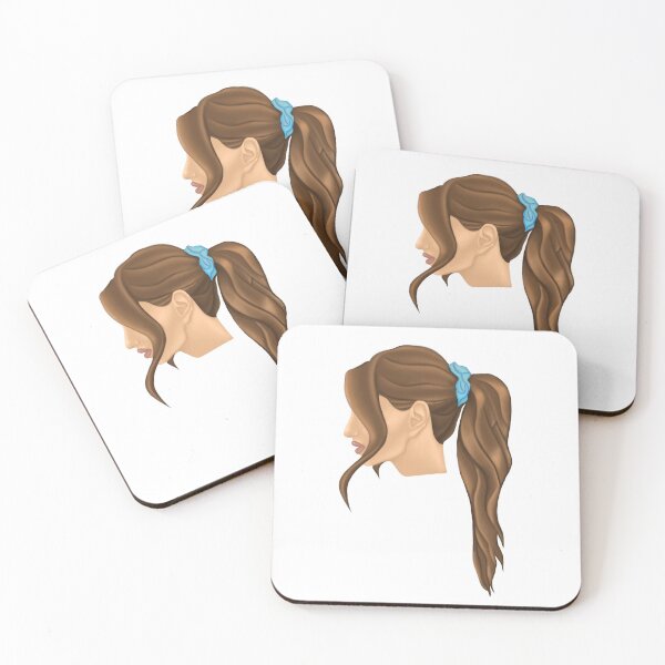 Item preview, Brown Haired Girl with a Blue Scrunchie designed and sold by egehl.
