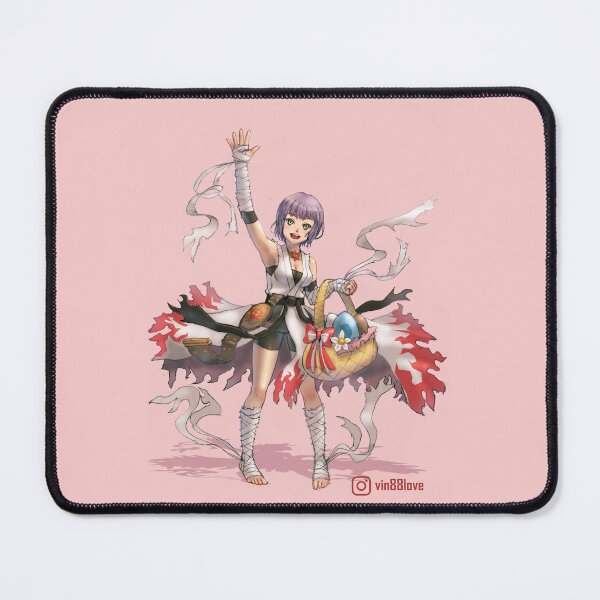 Item preview, A short purple hair cute girl wearing a workout clothes with a picnic basket, waving her hand designed and sold by VinLoveArtworks.