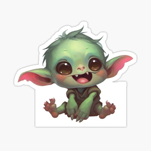 Baby Goblin Sticker For Sale By GoblinsGalore Redbubble   St,small,507x507 Pad,600x600,f8f8f8.u2 