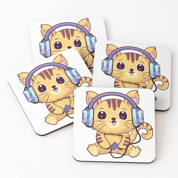 Item preview, Kawaii Cat  listening to music designed and sold by DionArts.