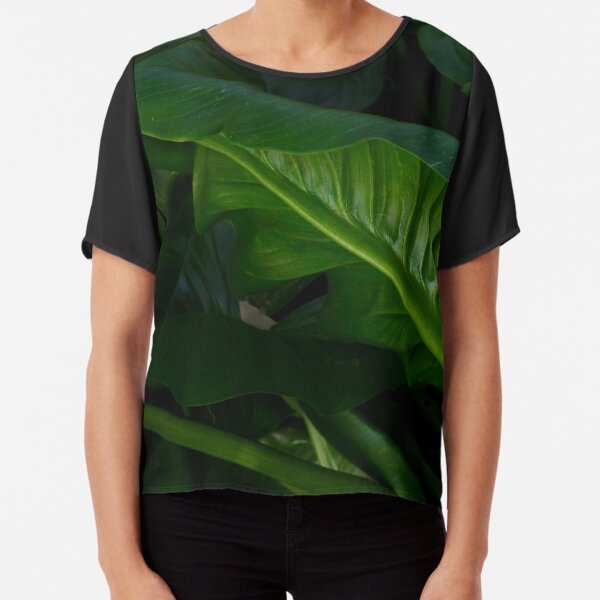 Green Foliage Chiffon Top