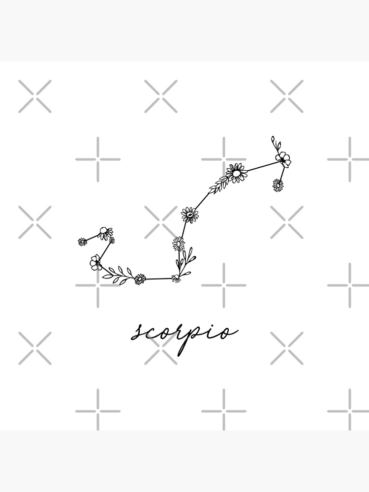 Scorpio Zodiac Wildflower Constellation by aterkaderk