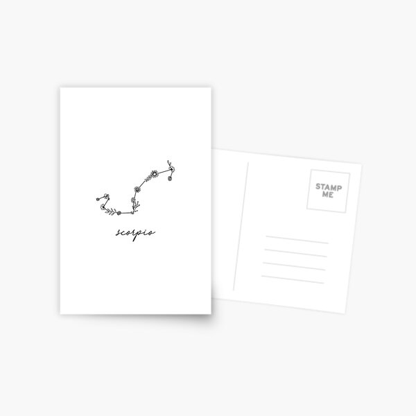 Scorpio Zodiac Wildflower Constellation Postcard