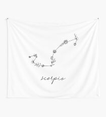 Scorpio Sternzeichen Wildblume Konstellation Wandbehang