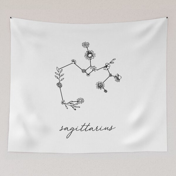 Item preview, Sagittarius Zodiac Wildflower Constellation designed and sold by aterkaderk.