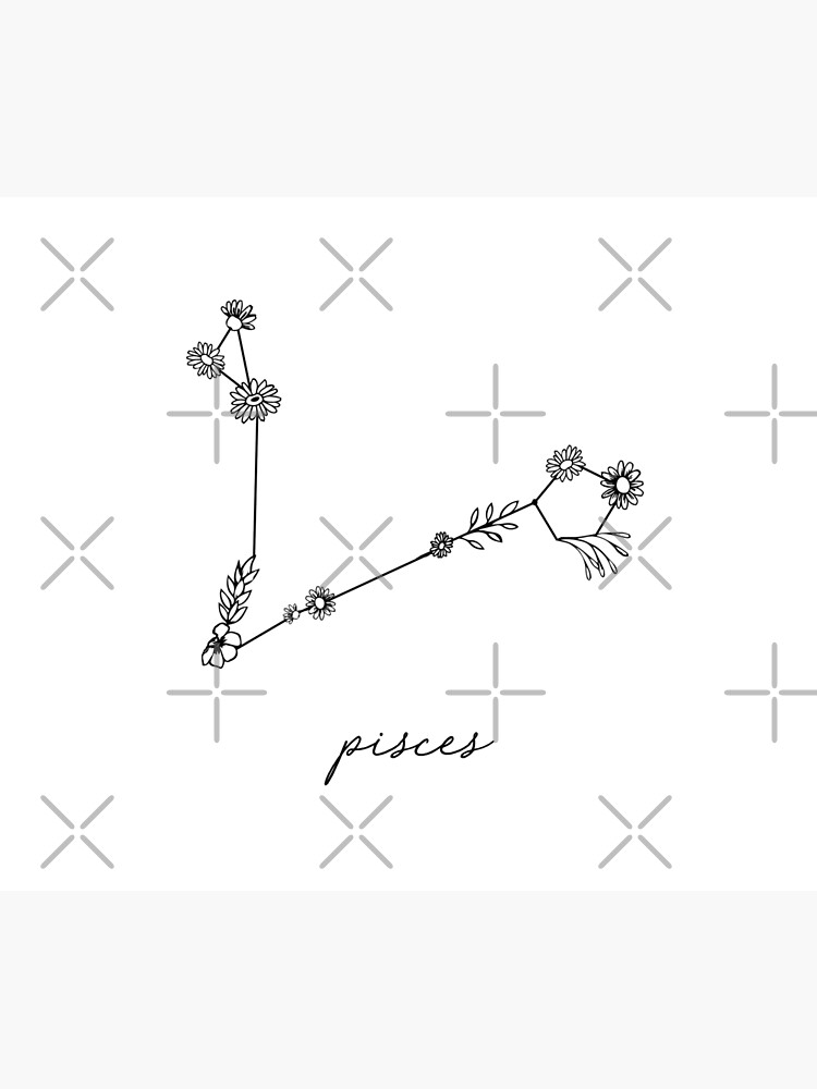 Pisces Zodiac Wildflower Constellation by aterkaderk