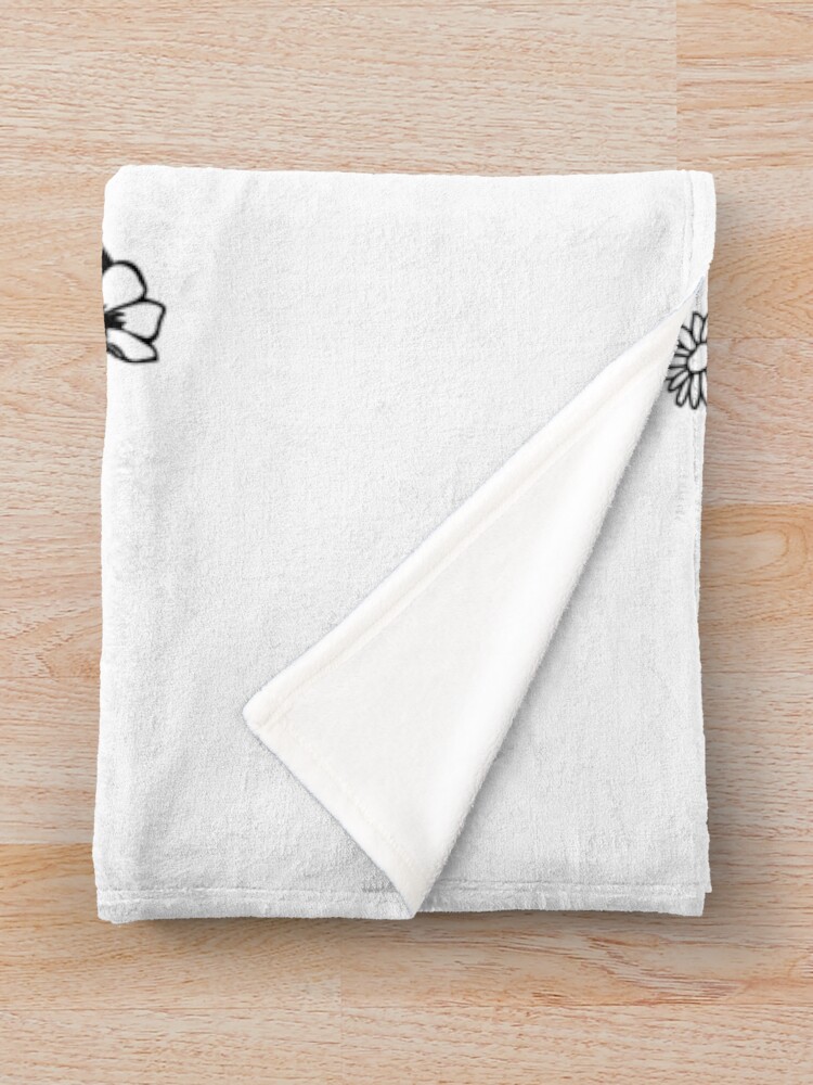 Alternate view of Pisces Zodiac Wildflower Constellation Throw Blanket
