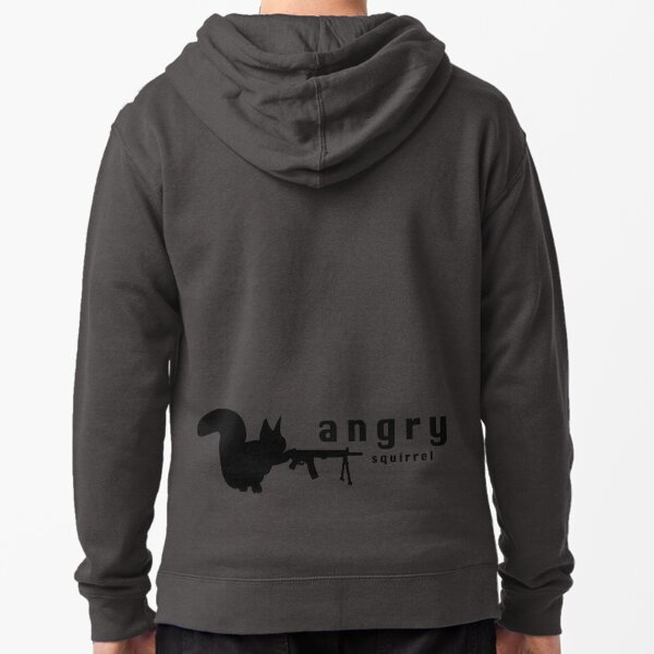 Angry Squirrel Zipped Hoodie