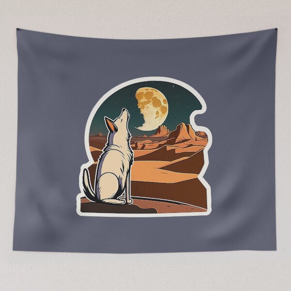 Item preview, Wolf Dog Moon designed and sold by Dogshotsticker.