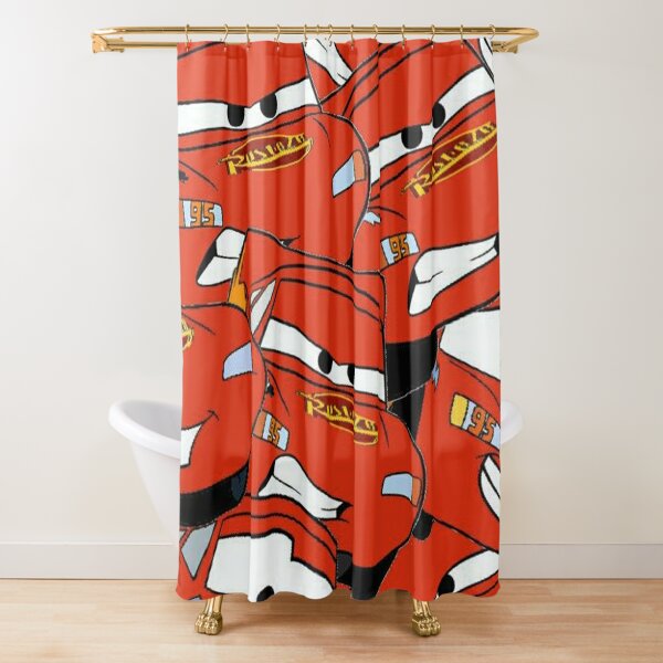 Lightning Mcqueen Shower Curtain 3D Print Waterproof Bath Curtains