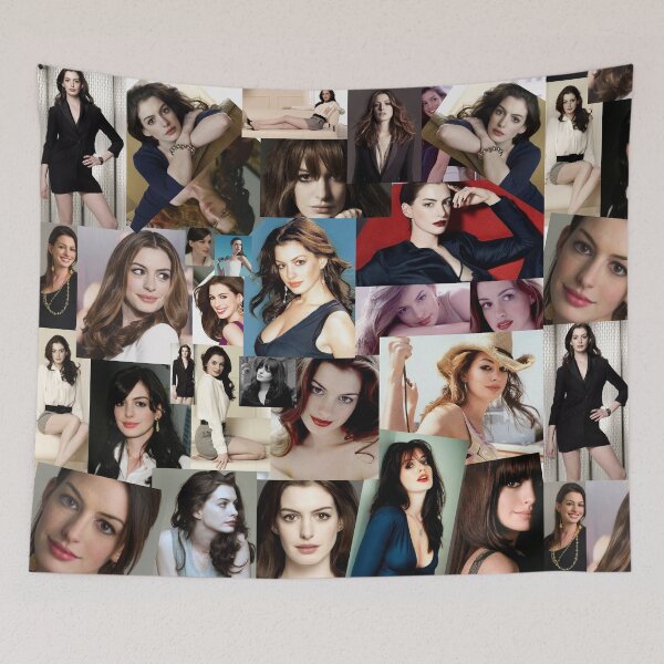 Item preview, Anne Hathaway Assorted Photo Collage designed and sold by CollageHeaven.