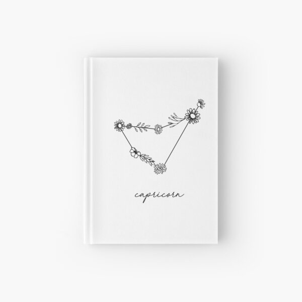 Capricorn Zodiac Wildflower Constellation Hardcover Journal