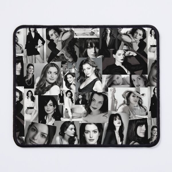 Item preview, Anne Hathaway Assorted Photo Collage - Black and White Aesthetics Version designed and sold by CollageHeaven.