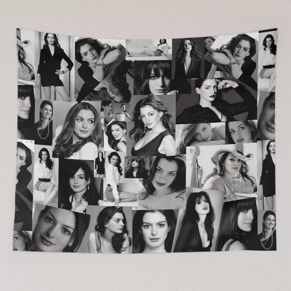 Item preview, Anne Hathaway Assorted Photo Collage - Black and White Aesthetics Version designed and sold by CollageHeaven.