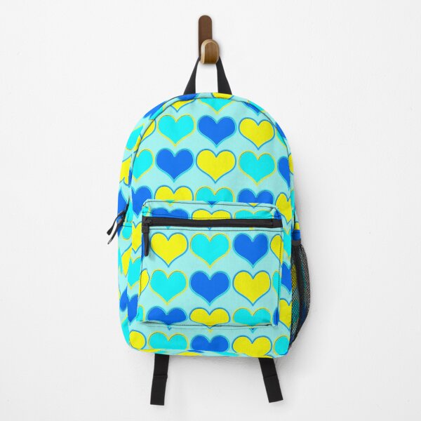 Item preview, Blue Aqua Yellow Heart Pattern designed and sold by Karen Simon.