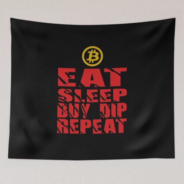 Item preview, EAT SLEEP BUYDIP REPEAT designed and sold by CryptoFlexShop.