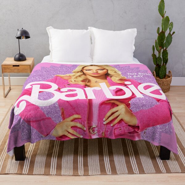 125x150/150x200cm Barbie Blanket Soft Warm Plush Blanket For Couch Sofa Bed  Chair Camping Travel Home Decoration Decors Gift